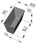 форма для хлеба 10-1 (195 х 100 х 95 мм) хлебопекарная форма 10-1 (195 х 100 х 95 мм)