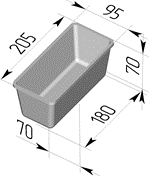 форма для хлеба 10-4 (205 х 95 х 75 мм) хлебопекарная форма 10-4 (205 х 95 х 75 мм)