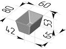форма для хлеба 12-1 (80 х 60 х 53 мм) хлебопекарная форма 12-1 (80 х 60 х 53 мм)
