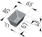 форма для хлеба 12-2 (85 х 65 х 48 мм) хлебопекарная форма 12-2 (85 х 65 х 48 мм)