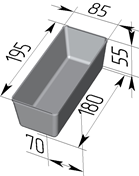форма для хлеба 14 (195 х 85 х 55 мм) хлебопекарная форма 14 (195 х 85 х 55 мм)