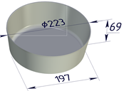хлебопекарная форма 223 х 197 х 69