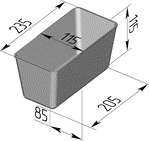 форма для хлеба 6 (235 х 115 х 115 мм) хлебопекарная форма 6 (235 х 115 х 115 мм)
