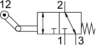Roller lever valve VMEF-KT-M32-M-G14 – фото