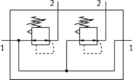 Pressure regulating valve manifold LRB-1/4-D-7-O-K2-MINI – фото