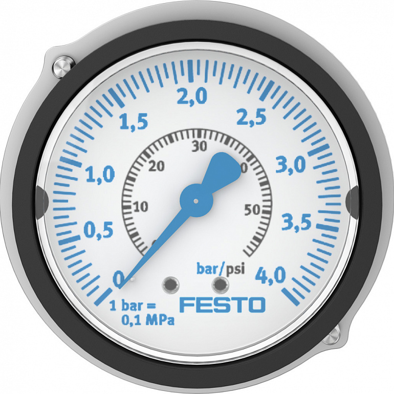 Flanged precision pressure gauge FMAP-63-4-1/4-EN – фото