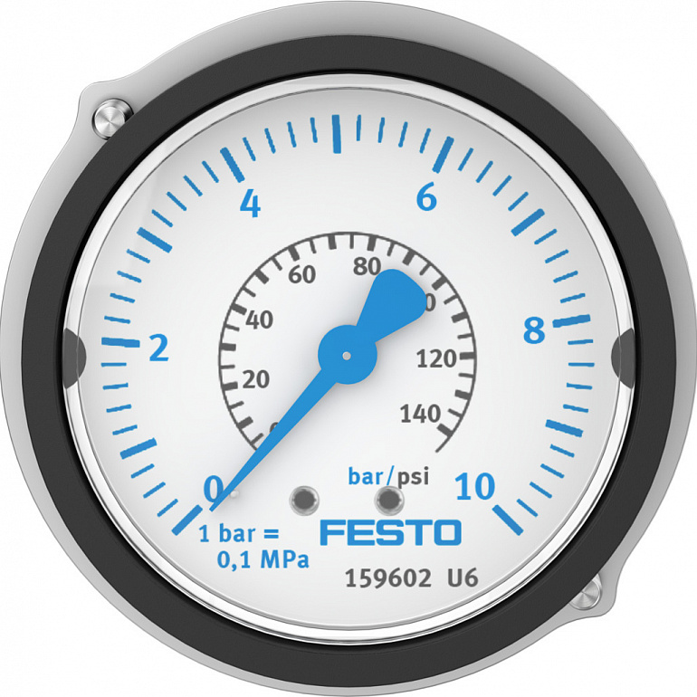 Flanged pressure gauge FMA-63-10-1/4-EN – фото