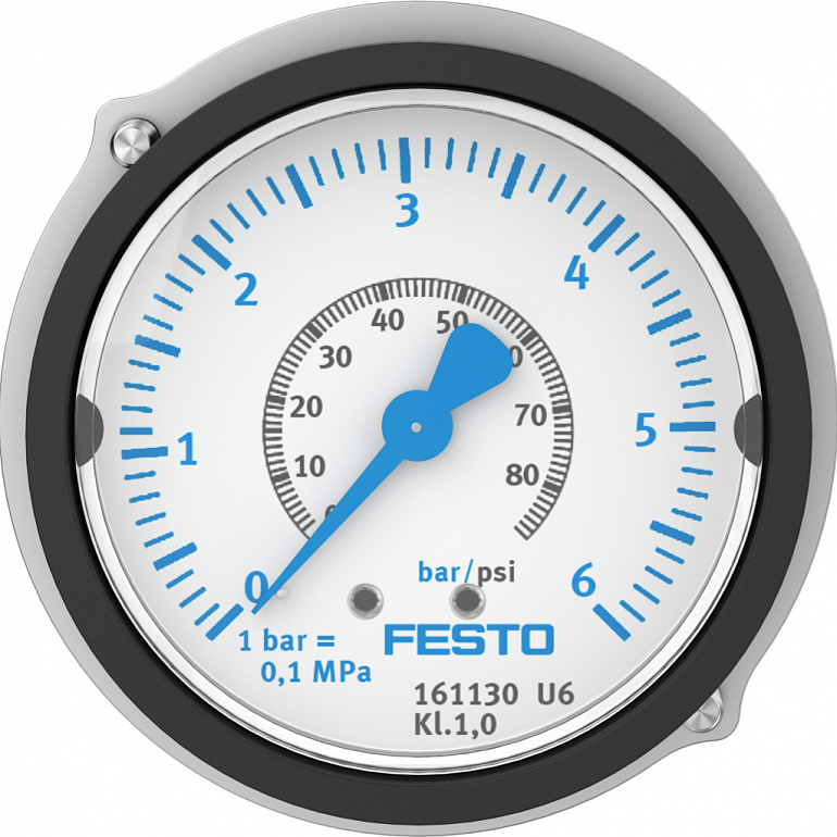 Flanged precision pressure gauge FMAP-63-6-1/4-EN – фото